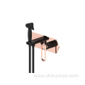 Matt black and rose gold wallmounted bidet sprayer